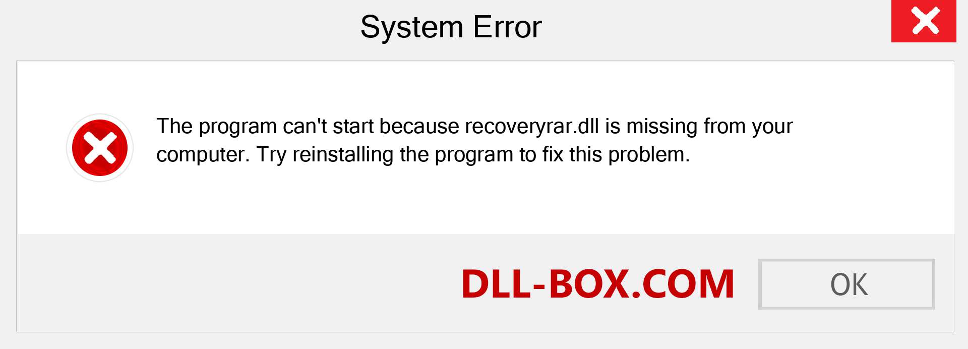  recoveryrar.dll file is missing?. Download for Windows 7, 8, 10 - Fix  recoveryrar dll Missing Error on Windows, photos, images